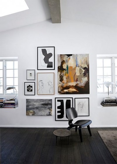 If you are obsessed with and love collecting art, consider creating a gallery wall to enjoy it more fully. The trick is keeping it clean and in theme!!