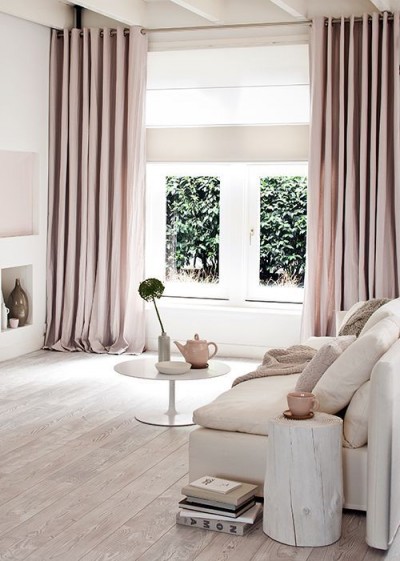 While I am not a fan of the shabby chic movement, this rustic approach in blush and nude would prove to be a fantastically chic bedroom palette.
